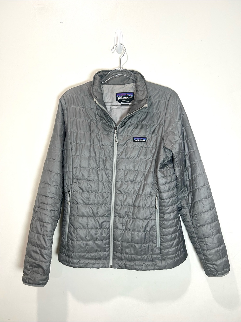 Patagonia Nano Puff Jacket Women’s M Gray Full Zip PrimaLoft Lightweight Gorp